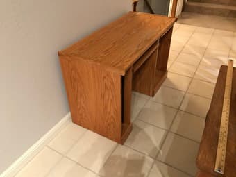 Oak computer desk 1