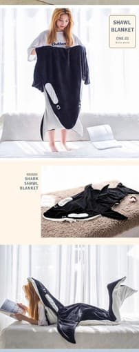 Shawl Blanket Warm whale Two color 2