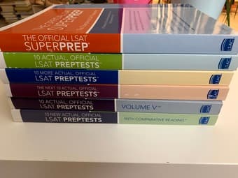 Six official LSAT test prep books in mint condition on sale 1