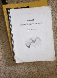 TI84+CE graphing calc, iClicker2, CME100 course reader, THINK15 text 3