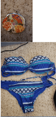 assorted earrings, purse, bikini, cool socks, hats 3