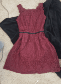 xxs express army green dress, 00p loft lace maroon sleevelss dress,etc 2