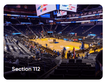 Warriors vs. Grizzlies Sunday 5/16, 12:30PM Lower Level 4 Tickets 1
