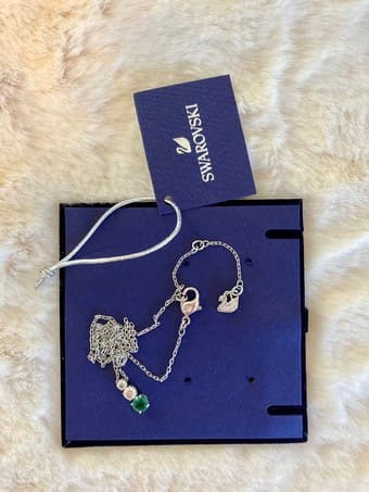 Swarovski's White Rhodium Emerald necklace 1