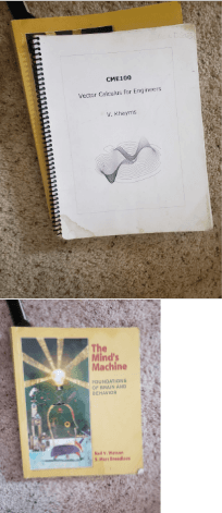 iclicker, think 15 book, cme 100 course reader, ti84 graphing calc 1