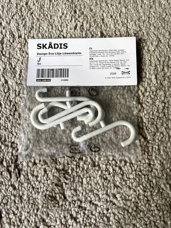 Ikea SKADIS pegboard hooks 1