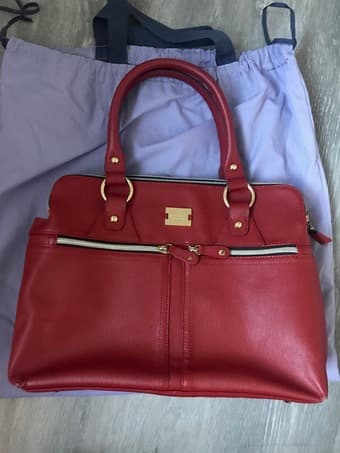 Modalu red leather purse 1