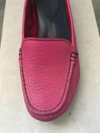 women size 5 pink leather loafer 3