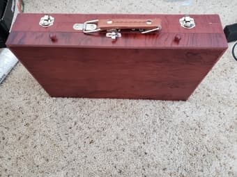 New oil pastels, watercolors, brushes, colored pencils,wood case 35OBO 2