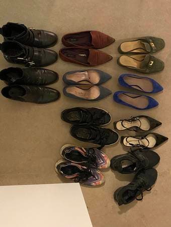 ten pairs of shoes size 6 1