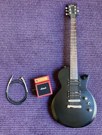 ESP EC10 Electric Guitar Satin Black + Marshall Micro Amp 1