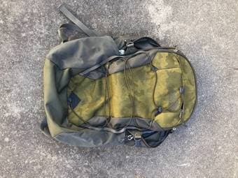 Green Camo North Face Backpack - $20 (palo alto) 2