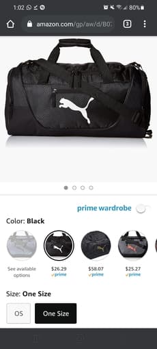 Puma sports duffel bag 1