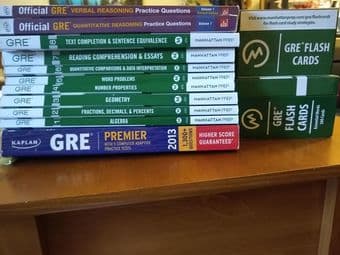 GRE books + flash cards! 1