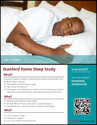 Paid Stanford Sleep Study 1
