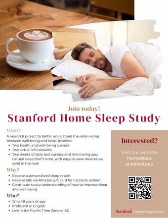 Contribute to Stanford Sleep Research 1