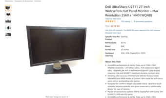 Dell UltraSharp U2711 27-inch Widescreen Flat Panel Monitor 1