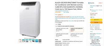 Sell my brand new black deckers portable air conditioner 1