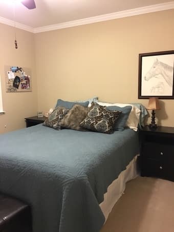 Comfortable, fully furnished private room and bath available 8/1 1