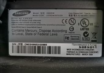 Monitor 23" Samsung S2333SW 3