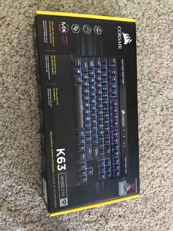 Corsair K63 wireless mechanical keyboard Cherry MX red--like new 2