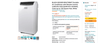 Sell my brand new black deckers portable air conditioner 1
