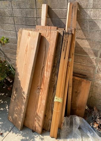 Wood for two planter boxes 1