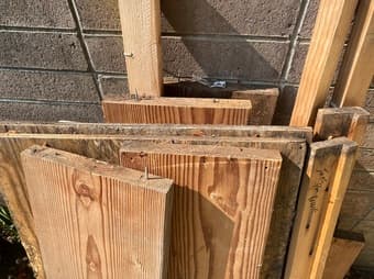 Wood for two planter boxes 2