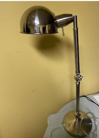 Portable luminaire lamp Silver Tone Adjustable 33 Inches desk lamp 3