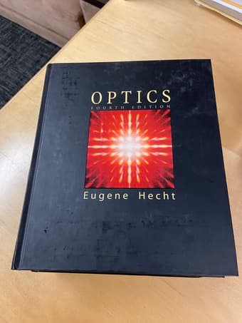 EE236A textbook, Hecht, "Optics", 4th edition 1