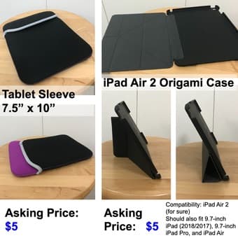 tablet (iPad etc) cases, styluses, sleeves 1