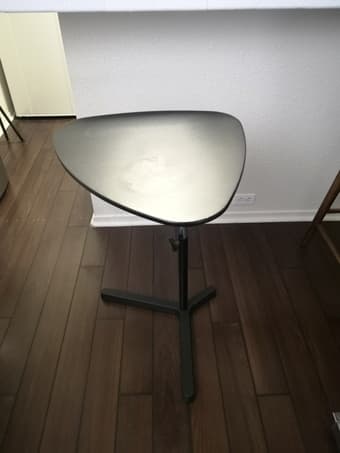 small adjustable height single stand table 2
