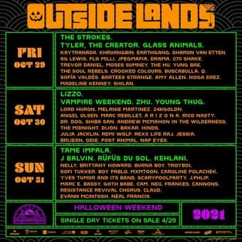 One Ticket to Friday Outside Lands 1