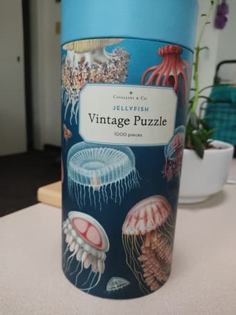 Two puzzles in near perfect condition: vintage jellyfish + artichokes 1