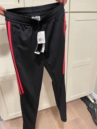Adidas Sports Red Stripe Pants Woman Small 1