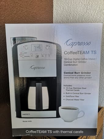 Capresso Coffee Team TS: Coffee Machine + Built-in bean grinder 2