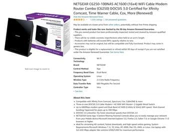 Netgear Wifi Cable Modem Router Combo 1