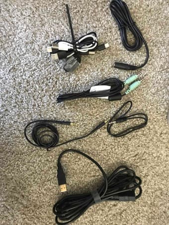 usb-c cable, usb extension, 3.5mm audio cable 1