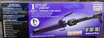 Helen of Troy 1-1/4" ceramic curling iron - NEVER USED. ORIGINAL 1
