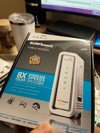 Internet modem and wireless router 1