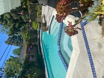 Furn room w/priv bath in modern airy house w/pool 1