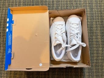 Brand new, never worn Adidas Superstar Shoes (US Women's Size 6) 1