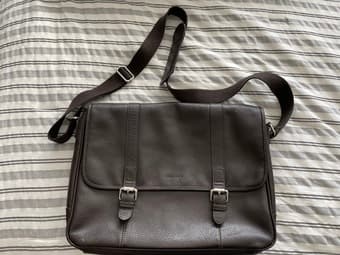 Cole Haan Leather Briefcase / Messenger Bag / Laptop Bag 1