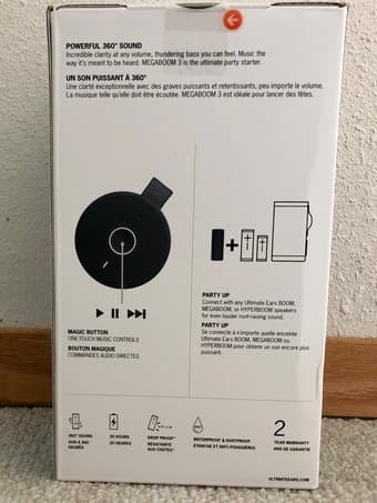 New Unopened Ultimate Ears Megaboom 3 Bluetooth and Waterproof Speaker 2