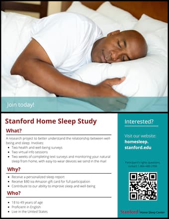 Paid, At-Home Sleep Study 1