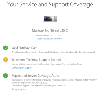 MacBook Pro 16" 8-core Intel Core i9 1TB storage 4