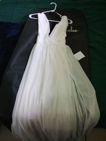 Lulu's white heavenly hues maxi dress (bridal) NWT sz XS 1
