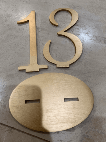 Free wedding table number 1