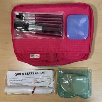 Nomadic travel makeup bag and tools 2