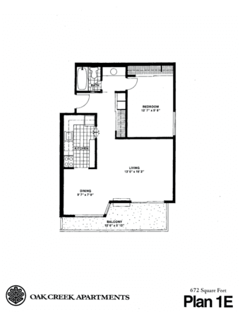 1br apartment in Oak Creek available starting April 15 1